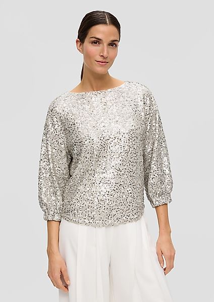 s.Oliver BLACK LABEL Langarmbluse Mesh-Bluse mit günstig online kaufen