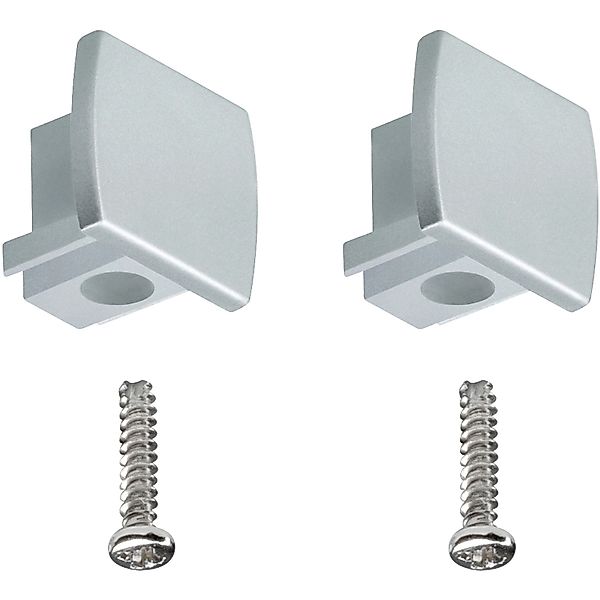 Paulmann "URail Verbinder 2er-Set Endkappe 2er-Set 13x21mm Chrom matt" günstig online kaufen
