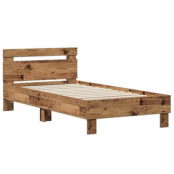 vidaXL Bett Bettgestell mit Kopfteil Altholz günstig online kaufen