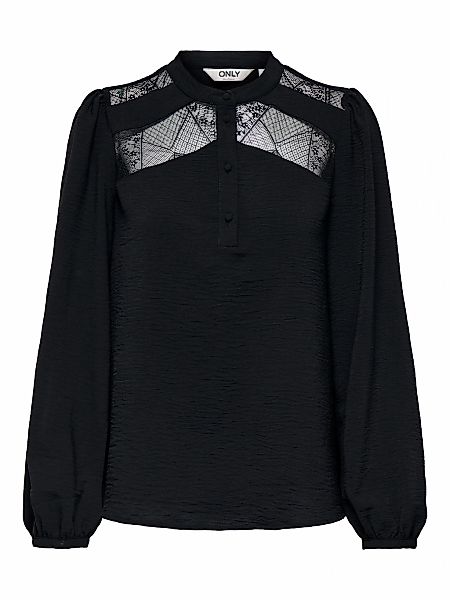 ONLY Langarmbluse "ONLYOHANNA LIFE FR L/S LACE TOP WVN CS" günstig online kaufen