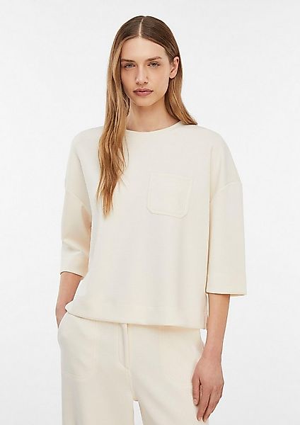 comma 3/4 Arm-Pullover Sweatshirt Weiches Sweatshirt mit aufgesetzter Tasch günstig online kaufen