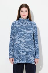 Ulla Popken Longshirt Longshirt A-Linie Stehkragen günstig online kaufen