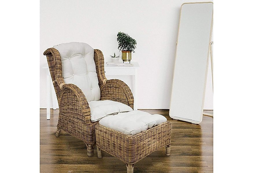 Sedex Ohrensessel Ohrensessel mit Hocker Dago/Honig inklusive Polster (Set günstig online kaufen