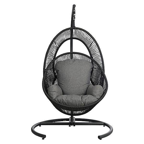 ebuy24 Tim Hängesessel mit Kissen Schwarz Grau günstig online kaufen