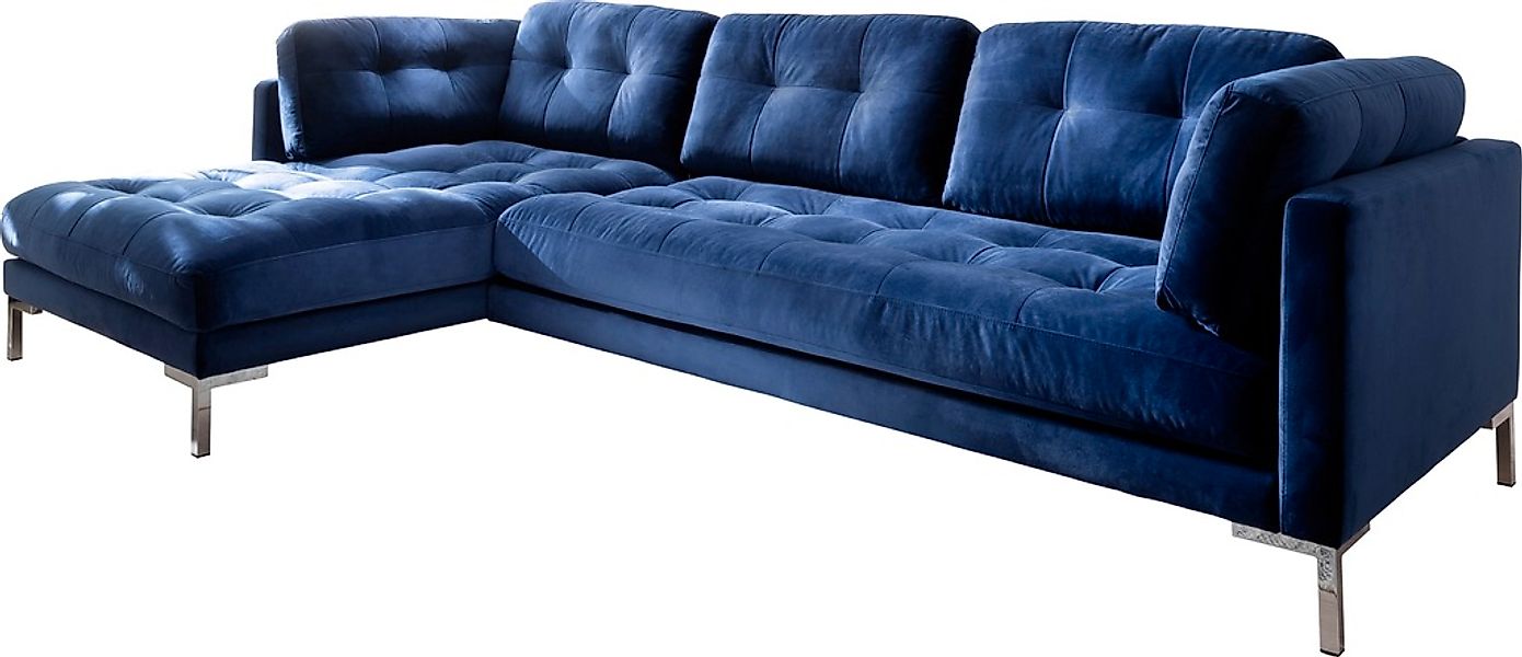 Trends by HG Ecksofa »Landau L-Form«, in Cord-Stoff mit Metallfuß günstig online kaufen