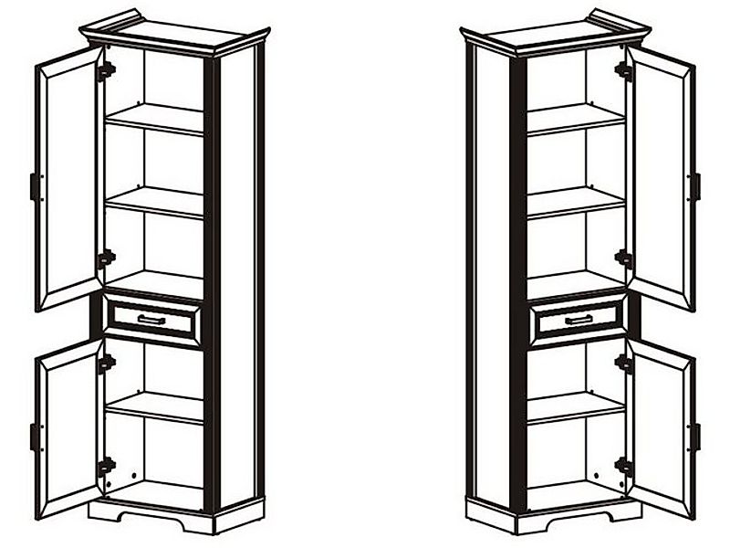 möbelando Vitrine Jasmin mit 1 Glastür 1 Holztür und 1 Schublade inkl. Bele günstig online kaufen