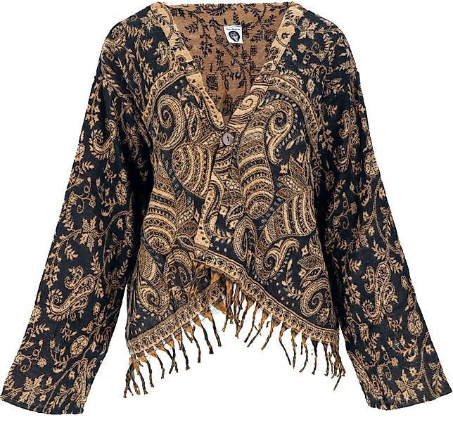 Guru-Shop Langjacke Bolero Jacke, legeres Boho Jäckchen -.. alternative Bek günstig online kaufen