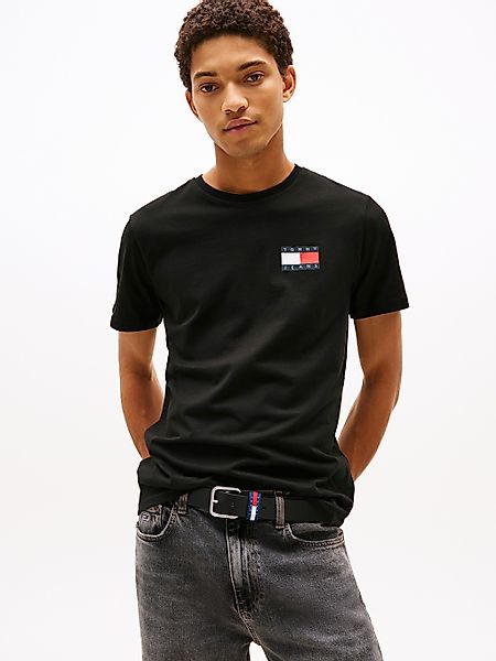 Tommy Jeans T-Shirt "TJM SLIM ESSENTIAL FLAG TEE EXT", Mit Rundhalsausschni günstig online kaufen