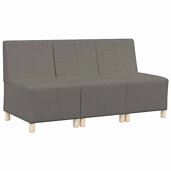 vidaXL Modulares Sofa ohne Armlehnen 3 Stk Hellgrau 55 x 74 x 82 cm 3399820 günstig online kaufen