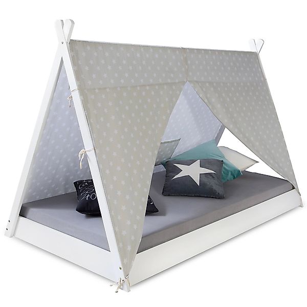 Homestyle4u Kinderbett 90 x 200 cm mit Lattenrost und Matratze in Weiß 2084 günstig online kaufen