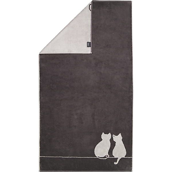 Cawö Handtücher CUTE CATS EDITION You & Me 6263 - Farbe: basalt/platin - 77 günstig online kaufen