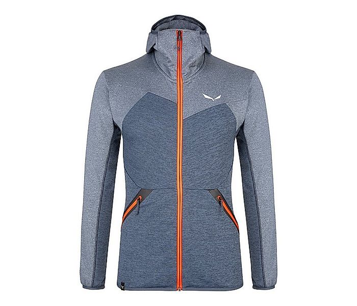 Salewa Fleecejacke Puez Melange Polarlite mit Kapuze navyblau/melange Herre günstig online kaufen