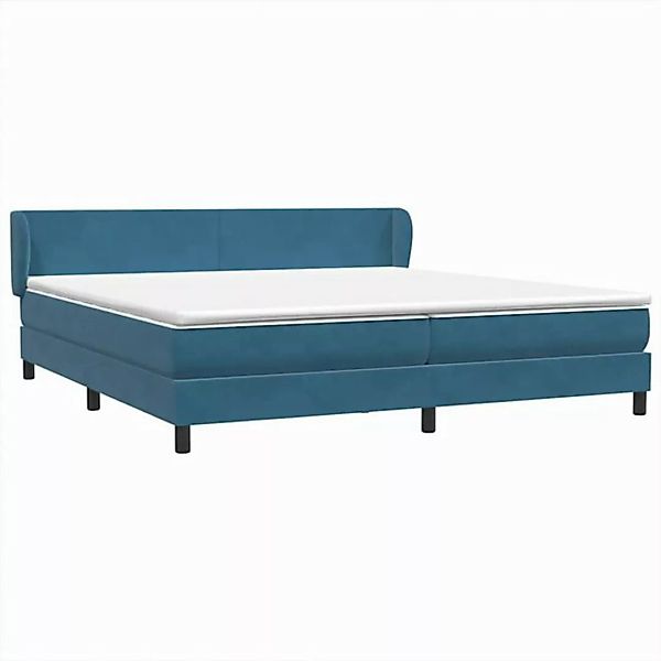 vidaXL Bett Boxspringbett mit Matratzen Dunkelblau 180x210 cm Samt günstig online kaufen