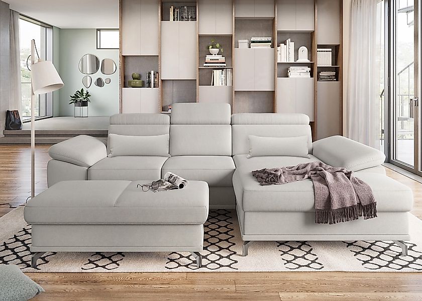 sit&more Ecksofa "Cabrio L-Form, B: 295 cm, mit Sitztiefen-, Arm- & Kopftei günstig online kaufen