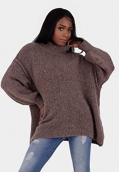 YC Fashion & Style Strickpullover Oversized Strickpullover mit Stehkragen B günstig online kaufen