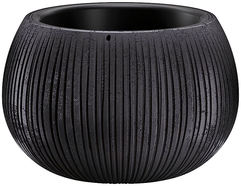 Prosperplast Blumentopf "Beton Bowl" aus schwarzem Kunststoff, Ø29cm x H19, günstig online kaufen