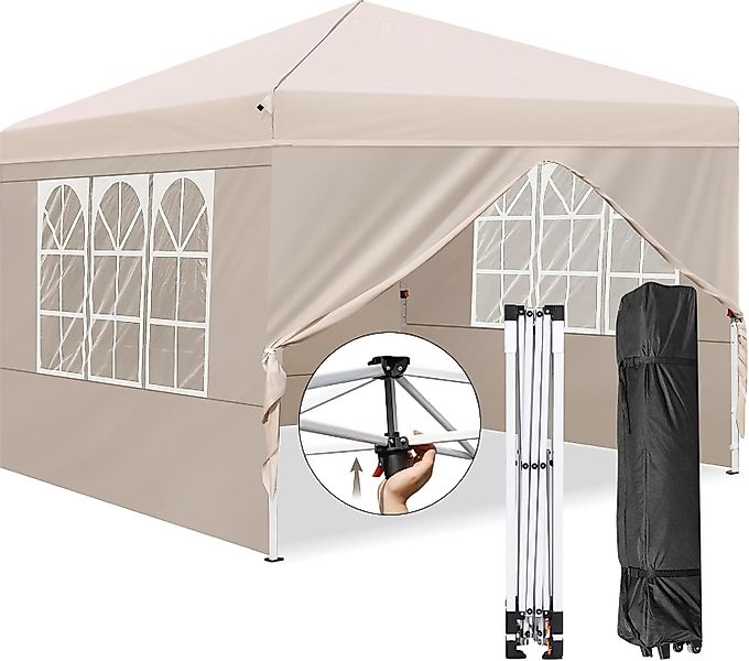 Daskoo Faltpavillon Pavillon 3x3m Wasserdicht Faltpavillon günstig online kaufen