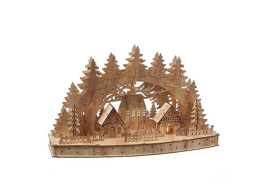 MARELIDA LED Schwibbogen LED Lichterbogen Weihnachtsdorf Winterdorf H: 26,5 günstig online kaufen