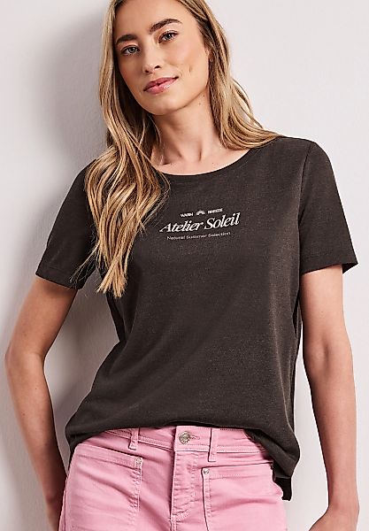 STREET ONE T-Shirt in Leinen-Optik günstig online kaufen