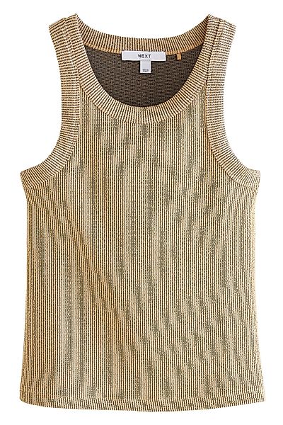 Next Trägertop Geripptes Metallic-Tanktop mit Racerback günstig online kaufen