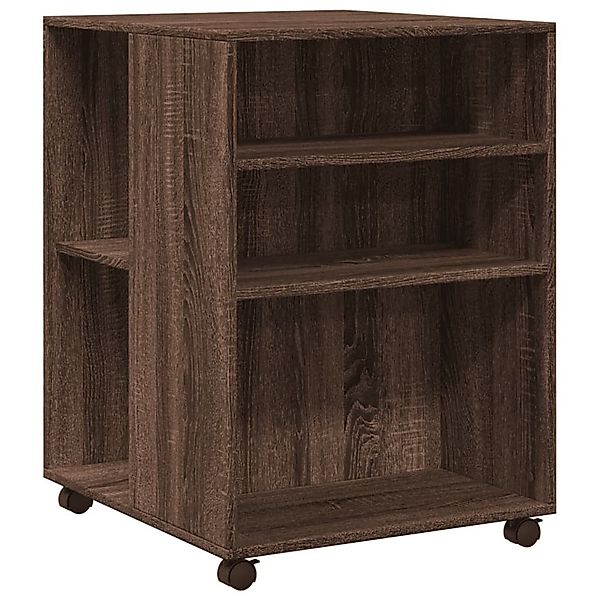 vidaXL Aktenschrank Beistelltisch mit Rollen Braun günstig online kaufen