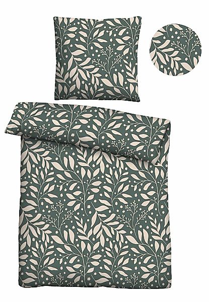 Castell - Markenbettwäsche Bettwäsche "0070733" 2 Stk. bügelfrei, 100 % Bau günstig online kaufen