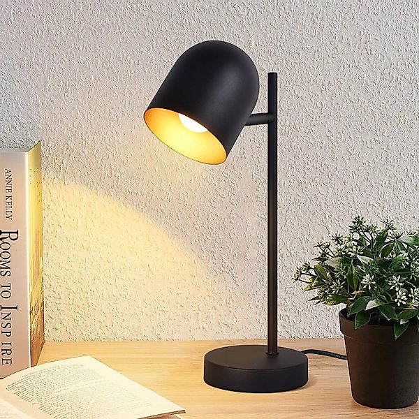 Nettlife Nachttischlampe Schwarz Gold rustikal E14 günstig online kaufen