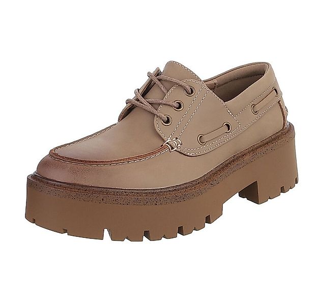 Ital-Design Komfortabler Schuh mit profilierter Sohle für Damen Schnürschuh günstig online kaufen