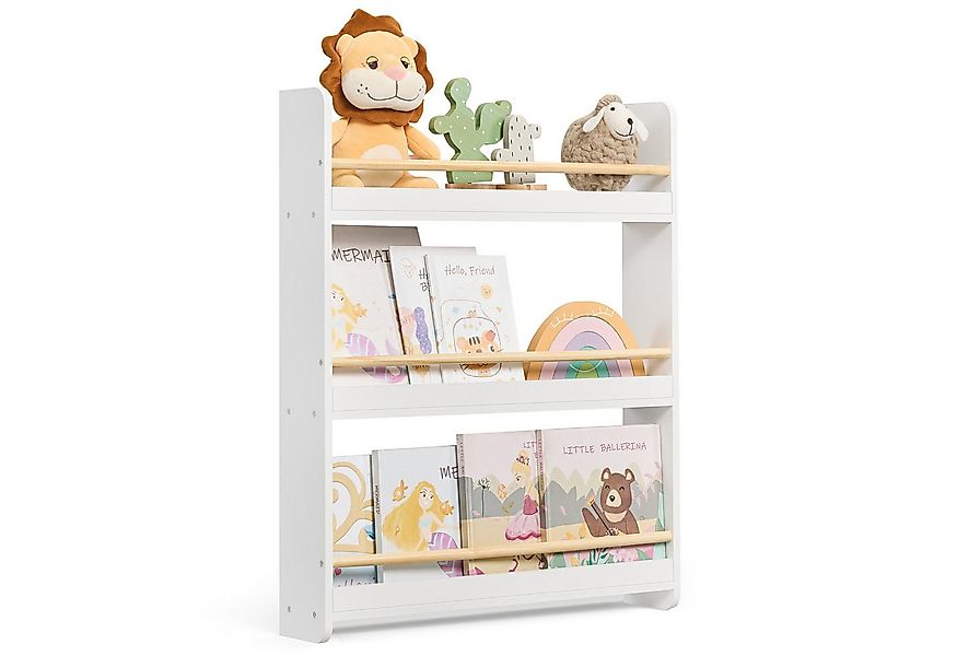 SONGMICS Spielzeugtruhe Bücherregal Kinder, mit 3 Ebenen, Spielzeugregal, W günstig online kaufen