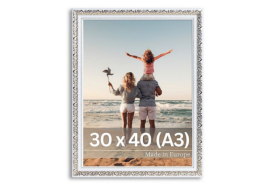 Victor (Zenith) Bilderrahmen Rubens, Bilderrahmen 30x40 cm Weiß Gold, Bilde günstig online kaufen