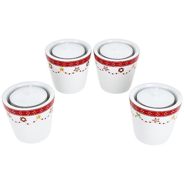 MamboCat Teelichthalter 4x Teelichthalter Weihnachtstraum H günstig online kaufen
