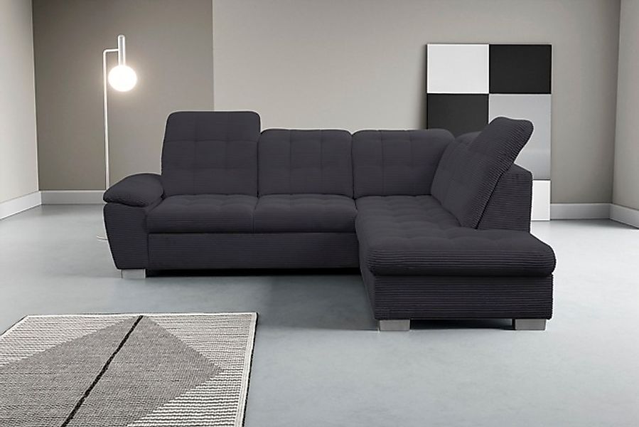 WERK2 Ecksofa »Bonny inkl. Kopfteilverstellung, Bettfunktion, Stauraum, L-F günstig online kaufen