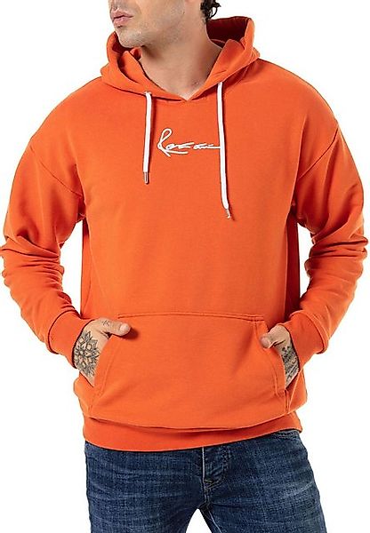 RedBridge Kapuzensweatshirt Herren Kapuzenpullover Orange L günstig online kaufen