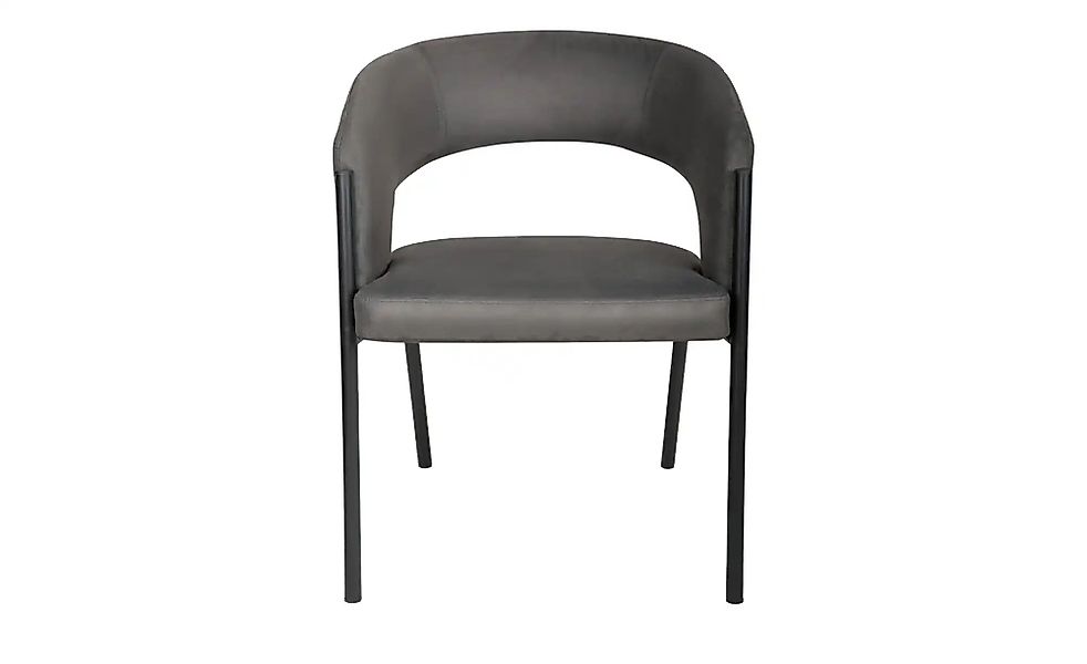 uno Armlehnstuhl  Saran ¦ grau ¦ Maße (cm): B: 60,5 H: 75,8 T: 61.5 Stühle günstig online kaufen
