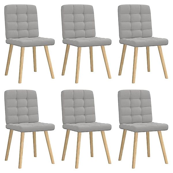 vidaXL Esszimmerstuhl Esszimmerstühle 6 Stk. Wolkengrau günstig online kaufen