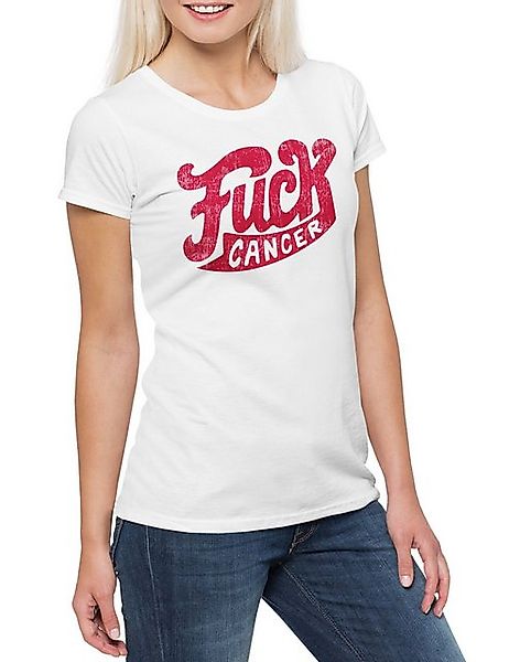 Urban Backwoods Print-Shirt Fuck Cancer Damen T-Shirt Frank Fiona Carl Ian günstig online kaufen