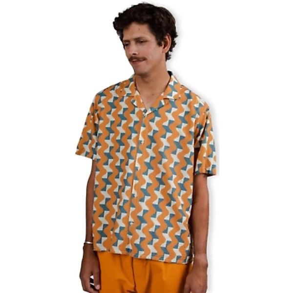 Brava Fabrics  Hemdbluse Big Tiles Aloha Shirt - Ochre günstig online kaufen