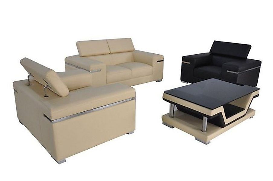 JVmoebel Sofa Beige Couchgarnitur 2+1+1 Set Luxus Möbel Polster Design Neu, günstig online kaufen