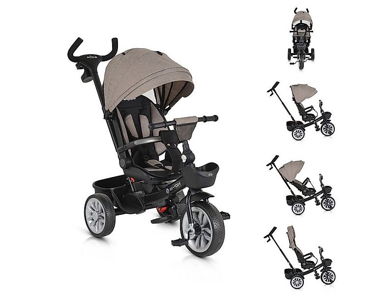 Byox Dreirad Tricycle Space 3 in 1 Dreirad, Getränkehalter, Korb, Schiebegr günstig online kaufen