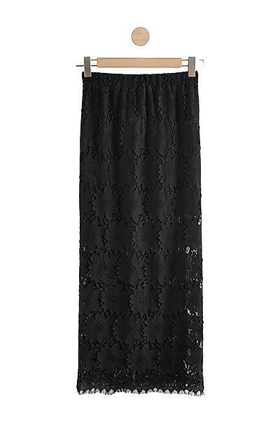 Next Bleistiftrock Gestufter Rock mit Spitze (1-tlg) günstig online kaufen