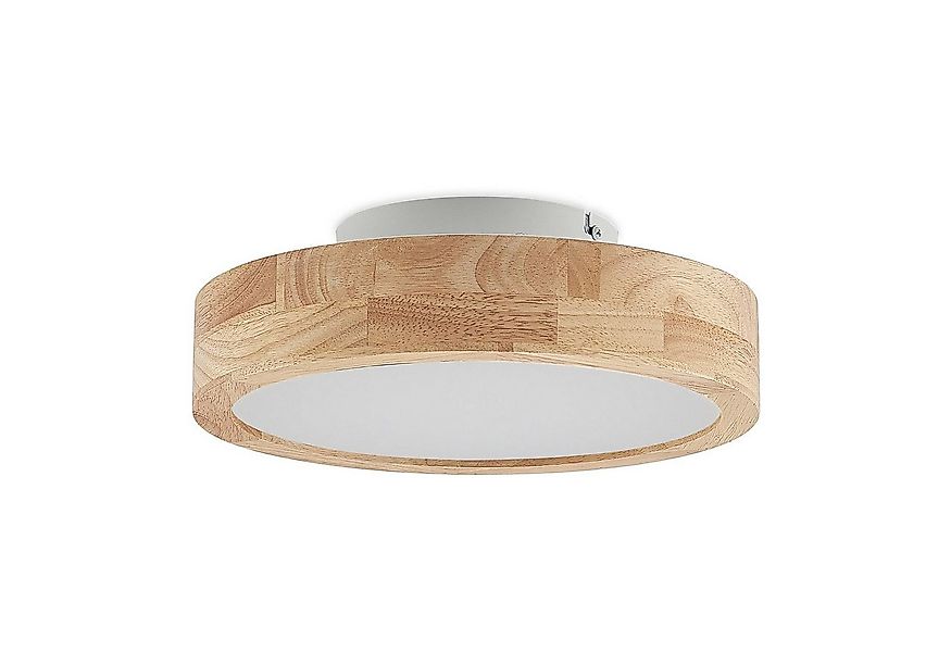 Lindby Deckenleuchten Lanira, LED, Holz Farbwechsel warmweiß / tageslicht I günstig online kaufen