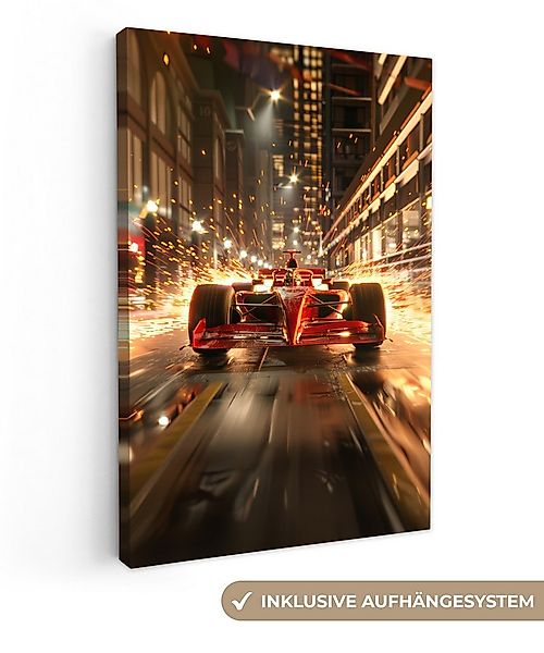 OneMillionCanvasses® Leinwandbild Formel 1 - Auto - Rennen - Gold - Jungen, günstig online kaufen