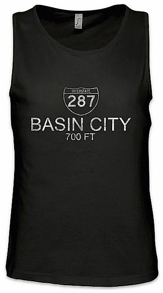 Urban Backwoods Tanktop Basin City Ärmelloses T-Shirt Straßenschild Road Si günstig online kaufen