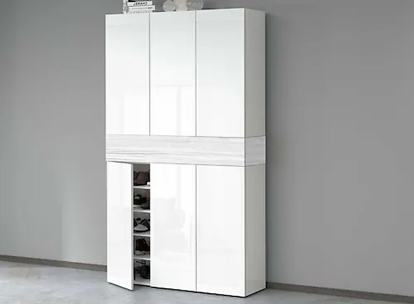 INOSIGN Schuhschrank "Savona" Höhe 200cm, 12 Einlegeböden, 21 Fächer günstig online kaufen