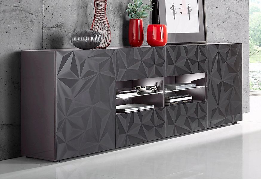 Home affaire Sideboard "Prisma Breite 241, Kommode 2 Türen, 4 Schubkästen, günstig online kaufen
