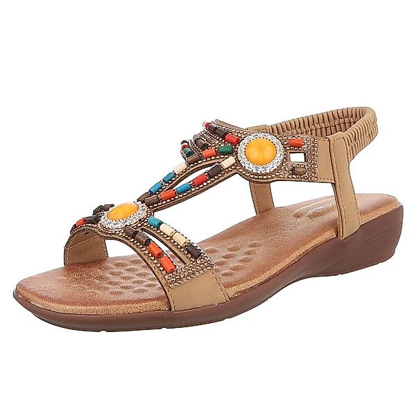 Ital-Design Bequeme Damen-Sandalen mit Perlenverzierungen – günstig online kaufen