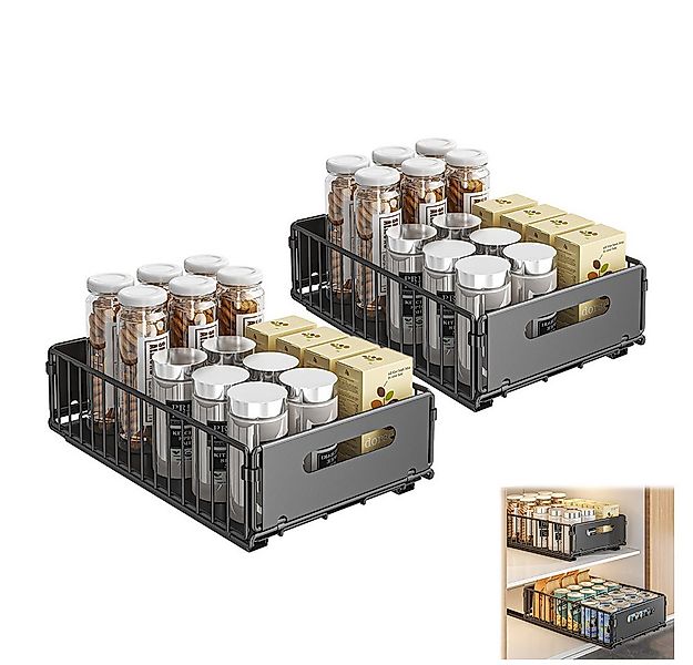 NUODWELL Schubkasteneinsatz 2 Stück Teleskopschublade, Ausziehbarer Schrank günstig online kaufen