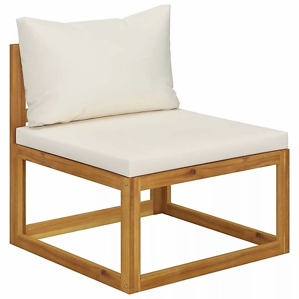 vidaXL Sofaelement Modular-Mittelsofa mit Cremeweißen Kissen günstig online kaufen