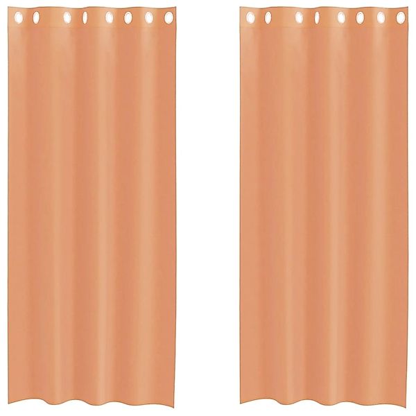 vidaXL Voile Vorhänge mit Ösen 2 Stk Terrakotta 4102140 günstig online kaufen