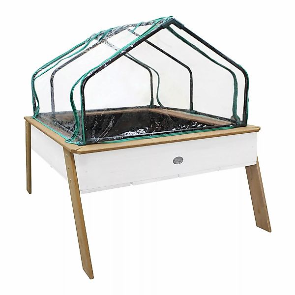 Axi Hochbeet mit Gewächshaus Linda Braun Weiß 110 cm x 93,5 cm x 99,8 cm günstig online kaufen